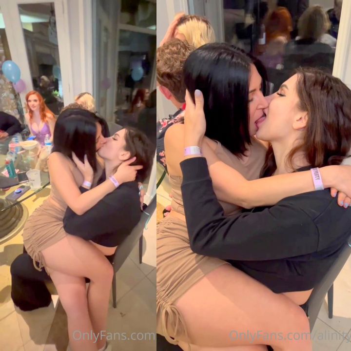 Alinity Fandy Hot Lesbian French Kiss PPV Video Leaked