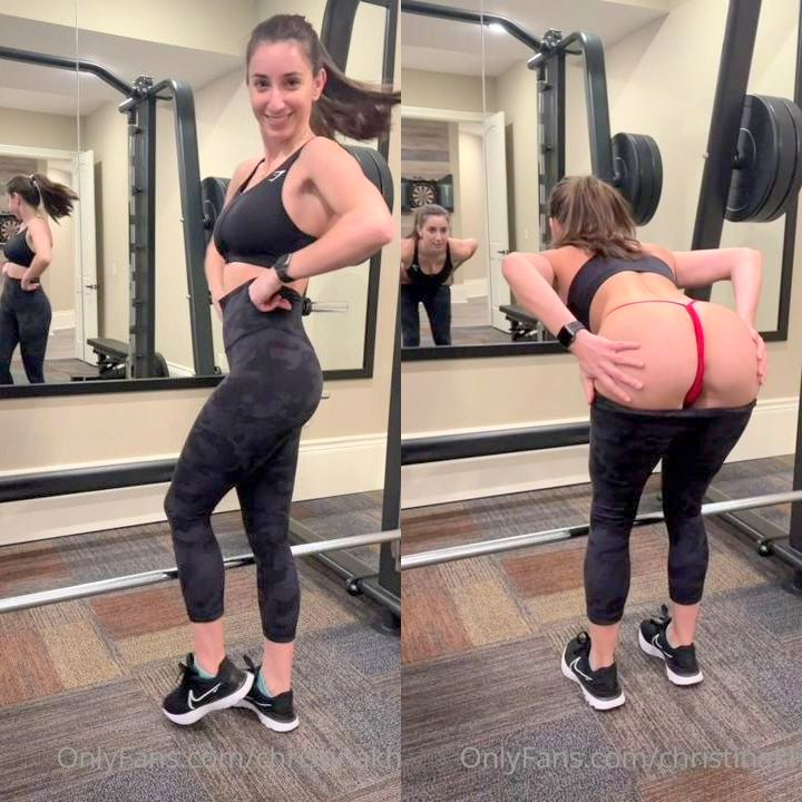 Christina Khalil G-String Fitness Gym Onlyfans Video Leaked