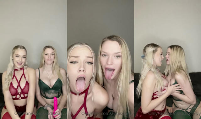 Blonde Hotties Ivybabyxoxo and Addison Ivy Dildo Video Leaked