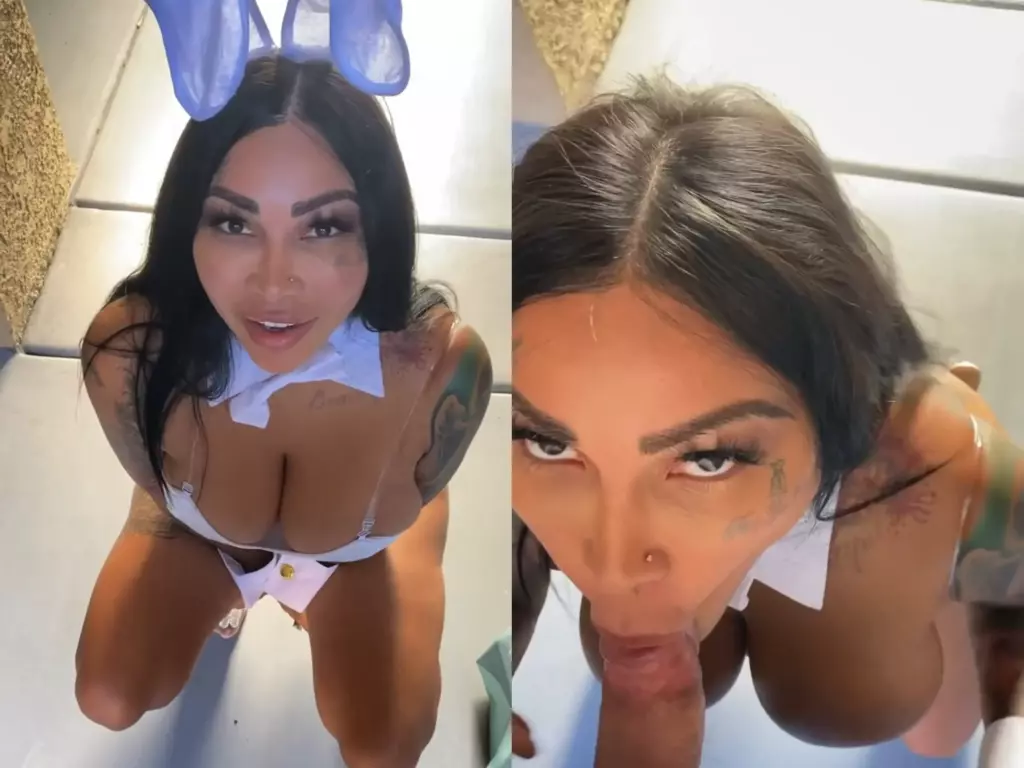 Brittanya Razavi Naughty Bunny BJ Cumshot Leaked nude onlyfans