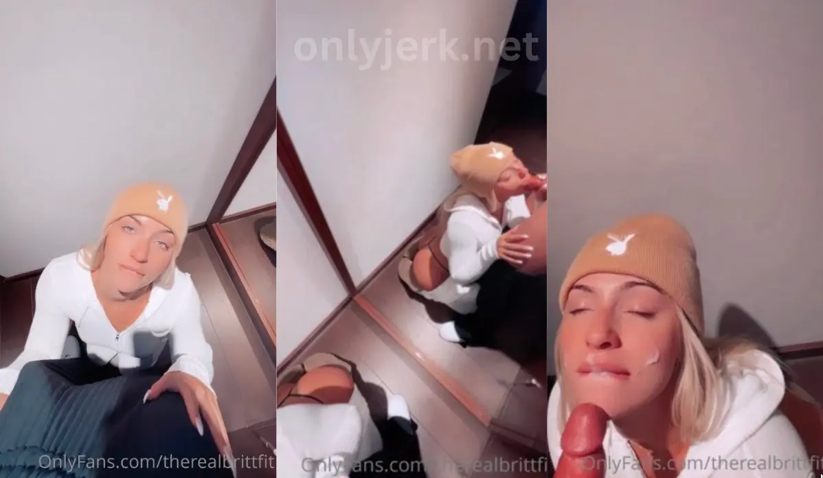 Therealbrittfit Two Handed Blowjob And Facial In My Snow Bunny Outfit