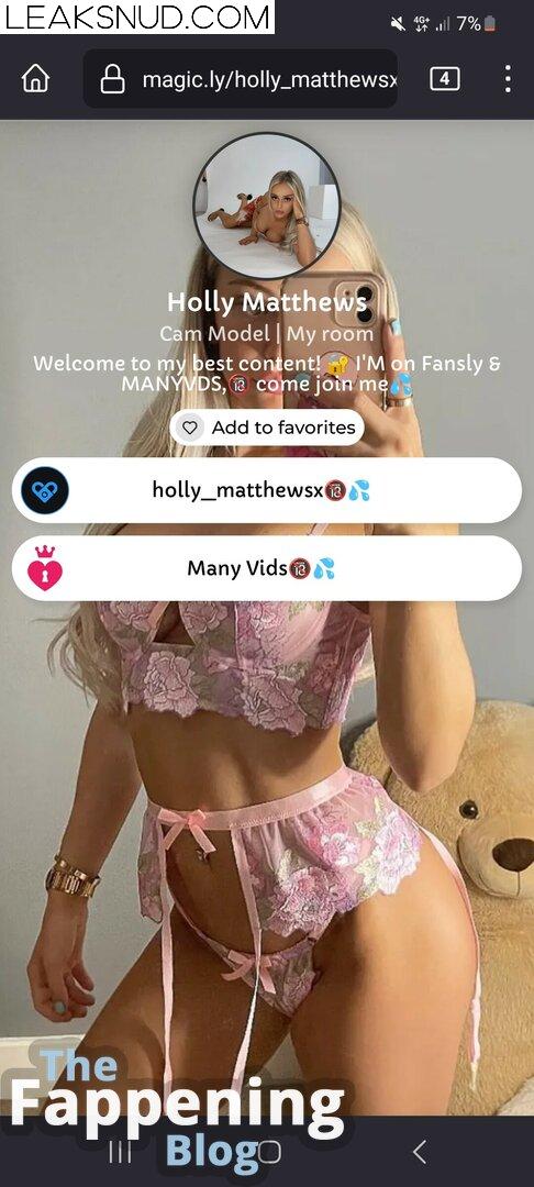 Holly Matthews / HollyMatthewsx / holly_matthewsx / hollymatthews Leaks Photos Nude Onlyfans - EroMe